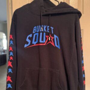 BKTSQD Bucket Squad Black Hoodie Sweatshirt Men's Medium